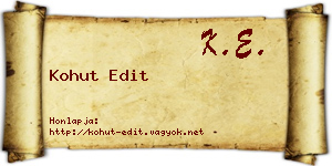 Kohut Edit névjegykártya